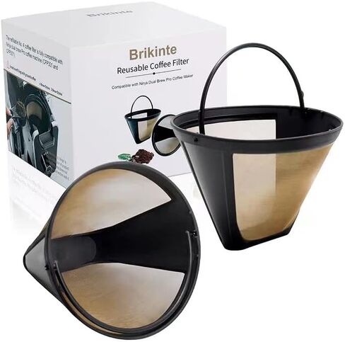 2 Pack Reusable Coffee Filters #4 for Ninja Dual Brew Coffee Maker in Kuwait