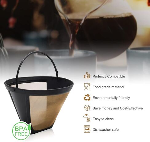 2 Pack Reusable Coffee Filters #4 for Ninja Dual Brew Coffee Maker in Kuwait