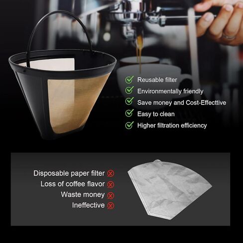 2 Pack Reusable Coffee Filters #4 for Ninja Dual Brew Coffee Maker in Kuwait
