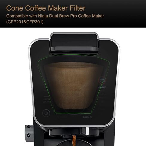 2 Pack Reusable Coffee Filters #4 for Ninja Dual Brew Coffee Maker in Kuwait