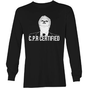 Haase Unlimited CPR Certified - Dwight Dummy Face Unisex Long Sleeve Shirt in Saudi Arabia