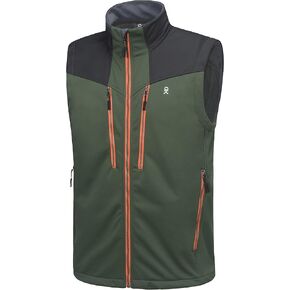 Little Donkey Andy Men's Lightweight Fleece Lined Outdoor Vests Windproof Sleeveless Jackets for Hiking Travel Golf