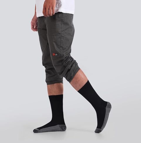 Mens Athletic Crew Socks 8 Pairs Heavy Duty Work Boot Socks Moisture Wicking Cushion Workout Running Socks in Saudi Arabia