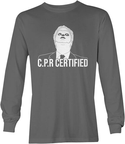 Haase Unlimited CPR Certified - Dwight Dummy Face Unisex Long Sleeve Shirt in Kuwait