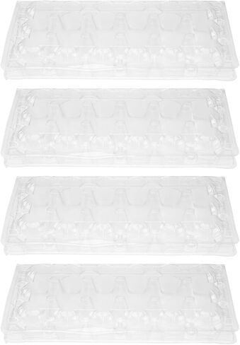 DOITOOL 18 Grids Quail Egg Cartons, 50 Pcs Small Eggs Cartons Egg Holders with Cover, Plastic Egg Tray for Refrigerator, Pigeon Eggs Storage in Saudi Arabia