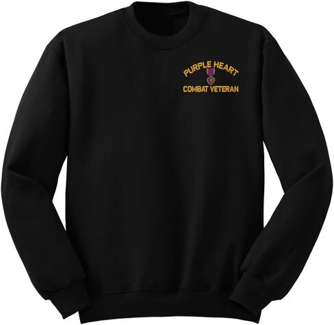 MILITARY Purple Heart Combat Veteran Crew Neck Sweatshirt in Kuwait