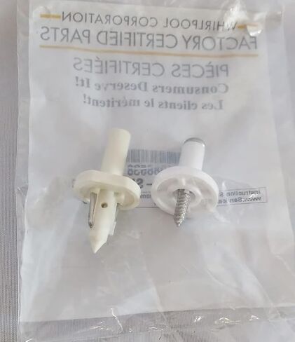 WP2147997 Refrigerator Freezer Shelf Rail Mount Stud Kit - 2 Parts - New - Genuine OEM - R6-B8 in Saudi Arabia