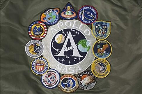 Norman Dragon Apollo 11 Patched Lightweight Bomber Flight Jacket Windbreaker in Saudi Arabia