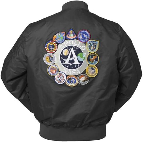 Norman Dragon Apollo 11 Patched Lightweight Bomber Flight Jacket Windbreaker in Saudi Arabia