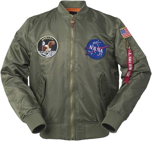 Norman Dragon Apollo 11 Patched Lightweight Bomber Flight Jacket Windbreaker in Saudi Arabia