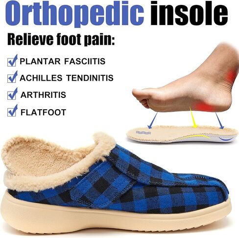 شبشب رجالي لتقويم العظام قابل للتعديل لعلاج التهاب اللفافة الأخمصية وتخفيف آلام القدم مع دعم قوس عيد الميلاد in Kuwait
