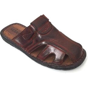 G4U-CTS Men's Sandals Adjustable Strap Closed Toe Slide Casual Fisherman Summer Flip Flops Shoes (12 D(M) US, Brown-097) in Saudi Arabia