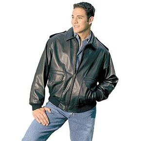 REED Men's Bomber Leather Jacket Union Made in USA in Kuwait