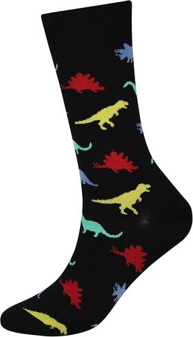 Wish Island Men's 4/5 Packs Fun Crazy Animal Cotton Casual Crew Socks in Saudi Arabia