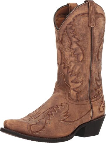 Laredo Mens Garrett Distressed Snip Toe Dress Boots Mid Calf - Beige in Saudi Arabia