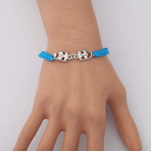KUIYAI Drama Mask Macrame Bracelet Tragedy Masks Charm Bracelet Actor Actress Gift in Saudi Arabia