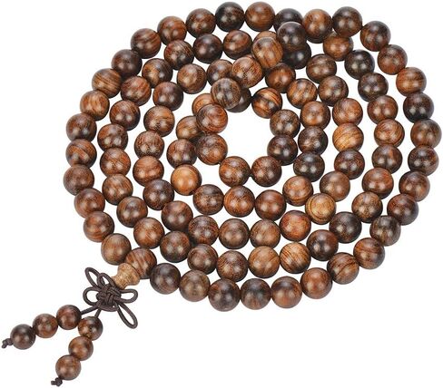 anzhongli مالا الخرز سوار 108 8mm الصلاة التأمل خشب الصندل مطاطا in Kuwait