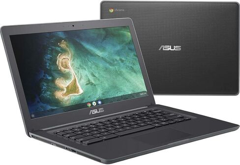 ASUS Chromebook C403NA-YS02 14.0 inch Intel Celeron N3350 1.1GHz/ 4GB LPDDR4/ 32GB eMMC/ USB3.1/ Chrome OS Notebook (Dark Grey) in Saudi Arabia