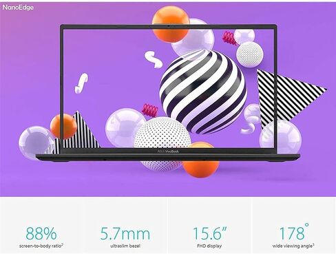 2021 أحدث اسوس فيفوبوك رقيقة جدا وخفيفة 15.6 بوصة فل اتش دي لمسية انتل الجيل 10 رباعي النواة i3-1005G1 تصل إلى 3.6 جيجا هرتز 8 جيجا رام 128 جيجا اس اس دي، كاميرا ويب ويندوز 10S، ES 32 جيجا يو اس بي in Saudi Arabia
