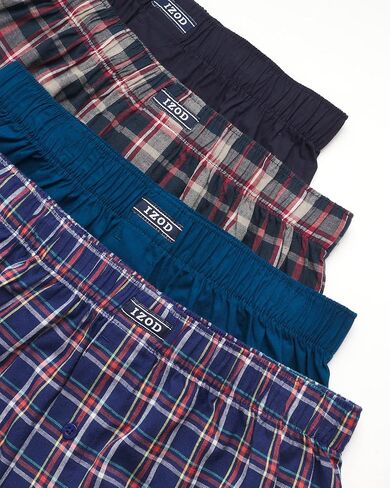 IZOD Men's Underwear - Classic Woven Boxers (8 Pack) in Saudi Arabia