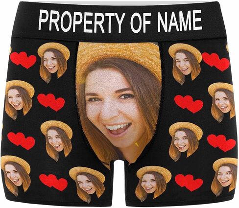 Custom Face Boxers I'm Nuts About You Property of Name Personalized Face Briefs Underwear for Men in Kuwait
