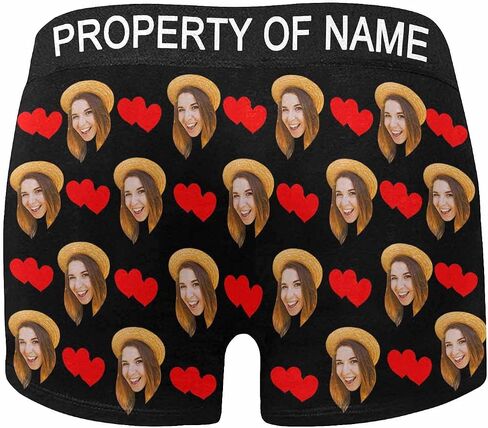 Custom Face Boxers I'm Nuts About You Property of Name Personalized Face Briefs Underwear for Men in Kuwait