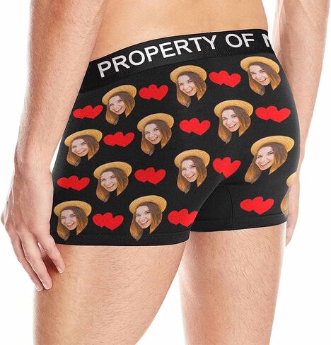Custom Face Boxers I'm Nuts About You Property of Name Personalized Face Briefs Underwear for Men in Kuwait
