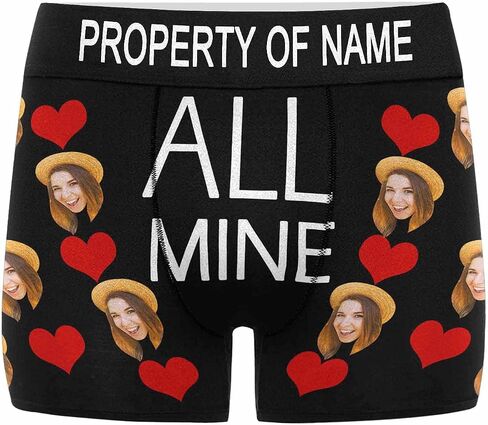 Custom Face Boxers I'm Nuts About You Property of Name Personalized Face Briefs Underwear for Men in Kuwait