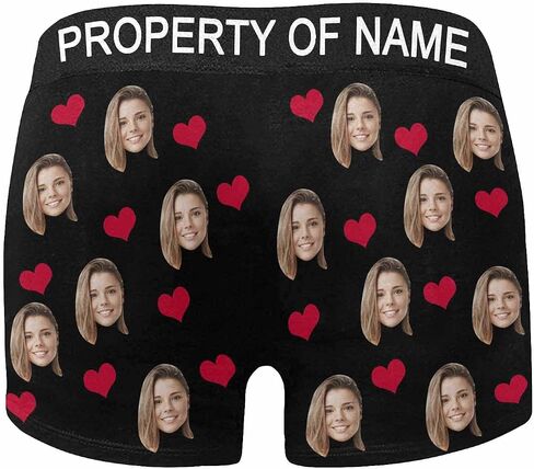 Custom Face Boxers I'm Nuts About You Property of Name Personalized Face Briefs Underwear for Men in Kuwait