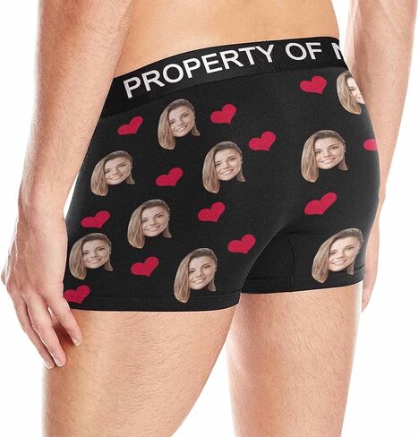 Custom Face Boxers I'm Nuts About You Property of Name Personalized Face Briefs Underwear for Men in Kuwait