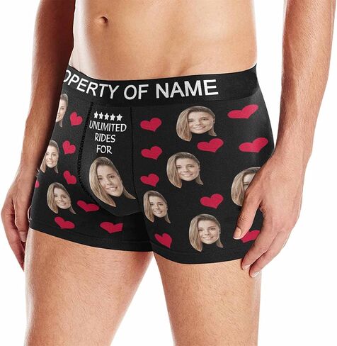 Custom Face Boxers I'm Nuts About You Property of Name Personalized Face Briefs Underwear for Men in Kuwait