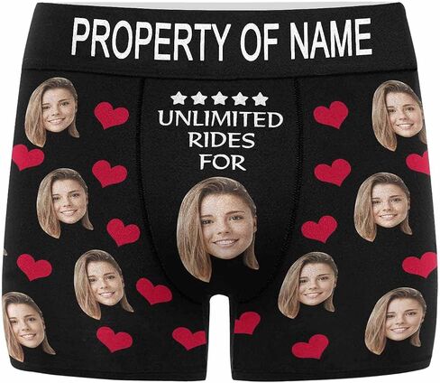 Custom Face Boxers I'm Nuts About You Property of Name Personalized Face Briefs Underwear for Men in Kuwait