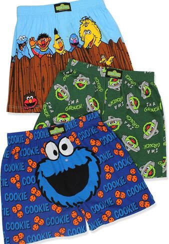 Sesame Street Men's Button Fly Boxer Lounge Shorts in Saudi Arabia