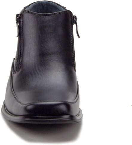 Men's 87244 Ankle High Double Zipper Square Toe Classic Dress Boots in Saudi Arabia