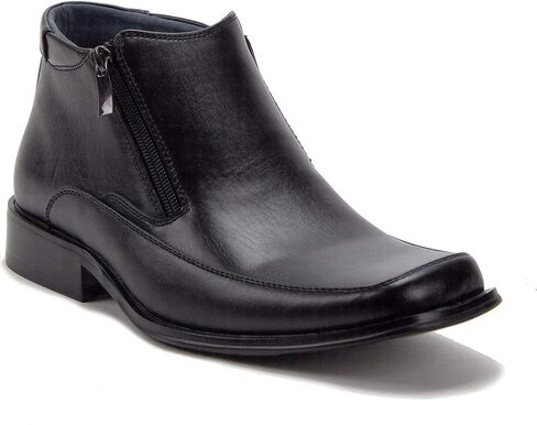 Men's 87244 Ankle High Double Zipper Square Toe Classic Dress Boots in Saudi Arabia