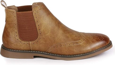 Metrocharm MC140 Men's Dress Wing Tip Casual Ankle Chelsea Boot in Kuwait