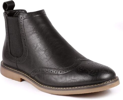 Metrocharm MC140 Men's Dress Wing Tip Casual Ankle Chelsea Boot in Kuwait