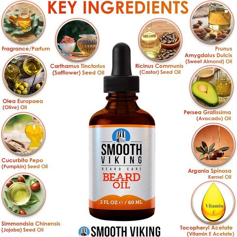 Beard Oil - Soft and Itch-Free Beard Oil for Men (2 Oz) - Beard Growth Oil with Argan Oil Formula to Groom Beard and Mustache & Soothe Dry Skin in Saudi Arabia