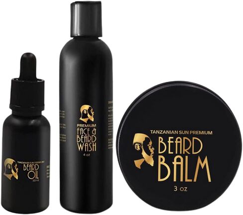 Black Beard Brigade by Yulaw Naturals Premium Classic Beard Kit Combo with Balm - All Natural Ingredients - Softens & Strengthens Beard Hair & Skin - Beard Care Kit for Men in Saudi Arabia