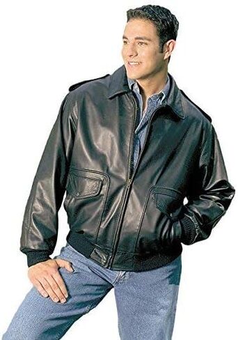 REED Men's Bomber Leather Jacket Union Made in USA in Kuwait