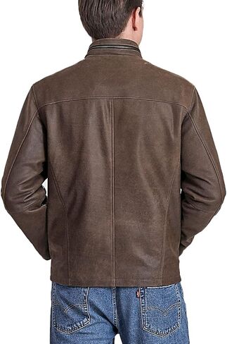 BGSD Men Ethan Distressed Brown Leather Motorcycle Jacket in Saudi Arabia