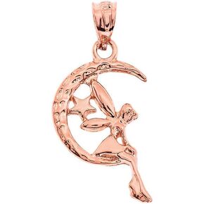 CaliRoseJewelry 10k Tinkerbell Fairy Tale on The Moon Charm Pendant in Kuwait