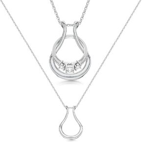 Emily C Original Patented Ring Holder Necklace - Stainless Steel Necklace Ring Holder - Women & Men Wedding Ring Holder Necklace - Women & Men Engagement Ring Necklace Holder - Gift for Her - Mother, Mom, Wife, Nurse, Doctor in Kuwait