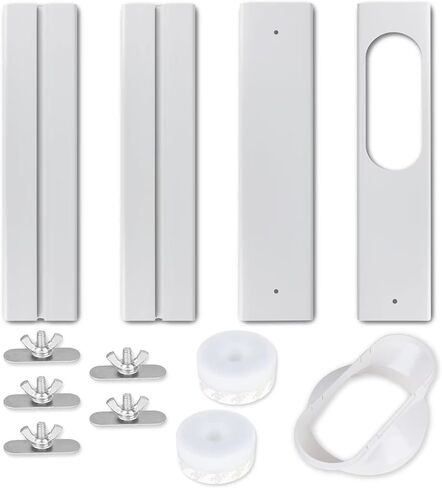 NWESTUN Portable Ac Window Kit for Vertical Window - Portable Air Conditioner Window Kit for Vertical Window Adjustable Portable Ac Window Vent Kit for Exhaust Hose with 5.1"/13cm Diameter in Saudi Arabia