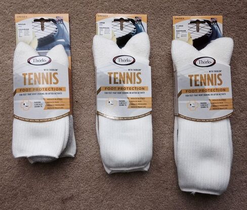 Thorlo Socks Tennis Crew Socks,White,XL in Saudi Arabia