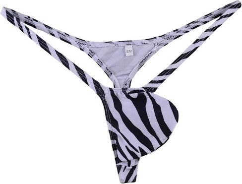 WOSESE Mens Swim Thong Bulge [Pouch G-String Bikini Zebra WSS25 in Saudi Arabia