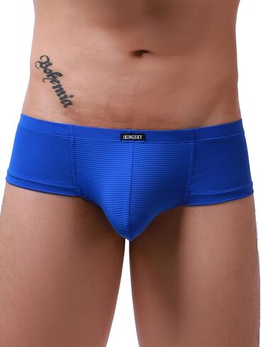 iKingsky Men's High Stretch Cheeky Boxer Briefs Sexy Brazilian Back Mens Underwear Low Rise Mini Cheek Thong Under Panties in Saudi Arabia