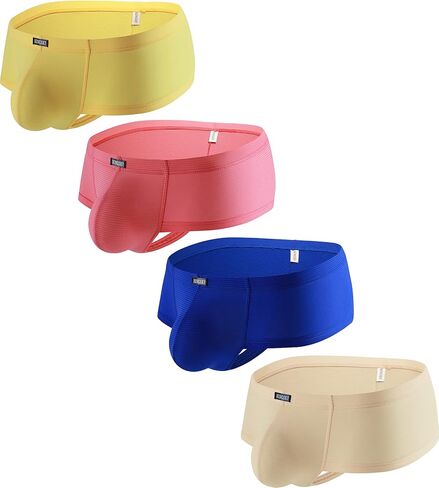 iKingsky Men's High Stretch Cheeky Boxer Briefs Sexy Brazilian Back Mens Underwear Low Rise Mini Cheek Thong Under Panties in Saudi Arabia