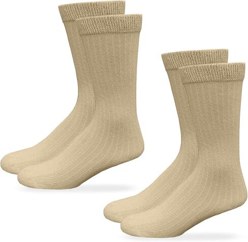 Carolina Ultimate Mens Non-Binding Dress Rib Cotton Comfort Top Socks 2 Pair - Large in Kuwait
