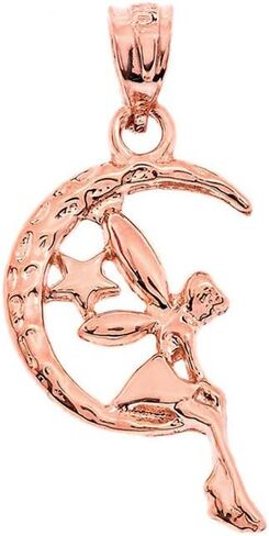 CaliRoseJewelry 10k Tinkerbell Fairy Tale on The Moon Charm Pendant in Saudi Arabia